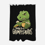 Grumpysaurus-None-Polyester-Shower Curtain-koalastudio