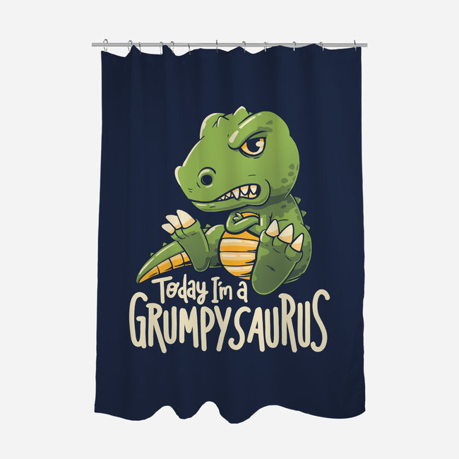 Grumpysaurus-None-Polyester-Shower Curtain-koalastudio