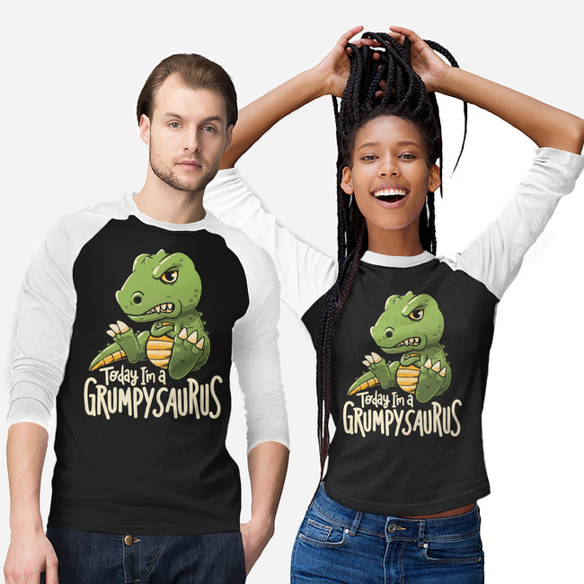 Grumpysaurus-Unisex-Baseball-Tee-koalastudio
