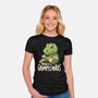 Grumpysaurus-Womens-Fitted-Tee-koalastudio