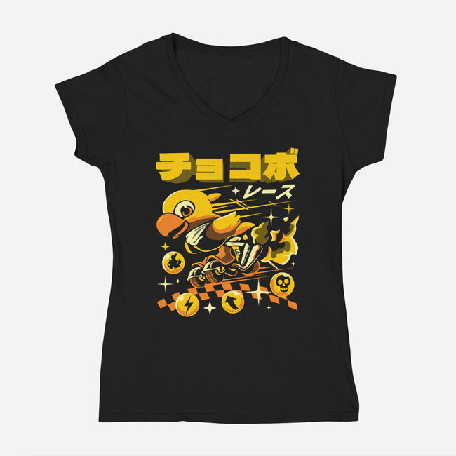 Cutie Speedster-Womens-V-Neck-Tee-arace