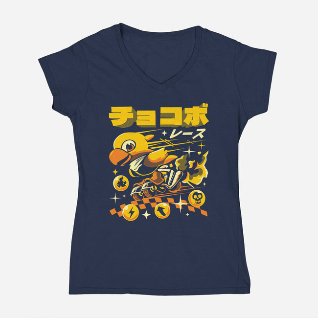 Cutie Speedster-Womens-V-Neck-Tee-arace