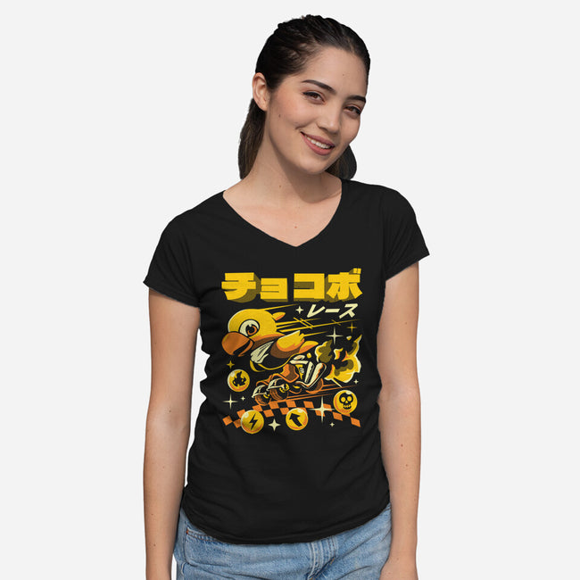 Cutie Speedster-Womens-V-Neck-Tee-arace