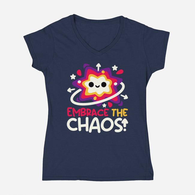 Embrace The Cute Chaos-Womens-V-Neck-Tee-NemiMakeit