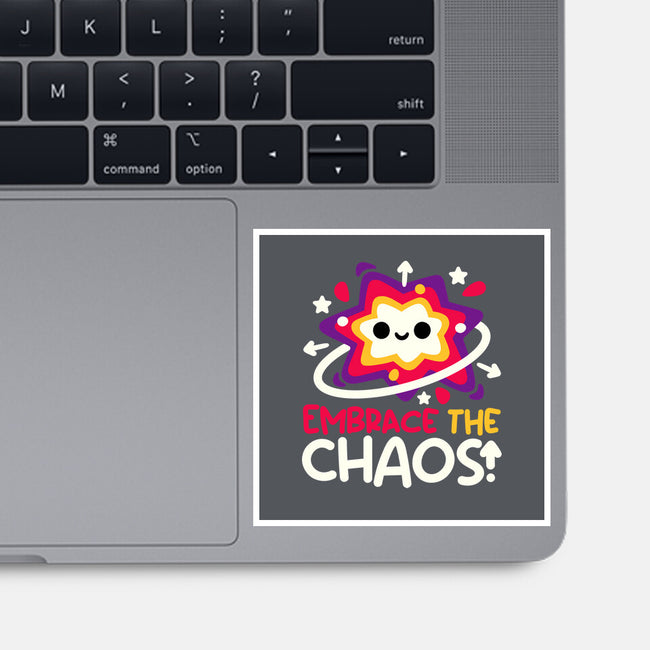 Embrace The Cute Chaos-None-Glossy-Sticker-NemiMakeit