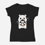 Polar Hug-Womens-V-Neck-Tee-Vallina84