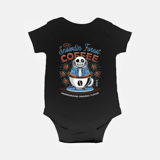 Snowdin Forest Coffee Emblem-Baby-Basic-Onesie-LAGELANTEE