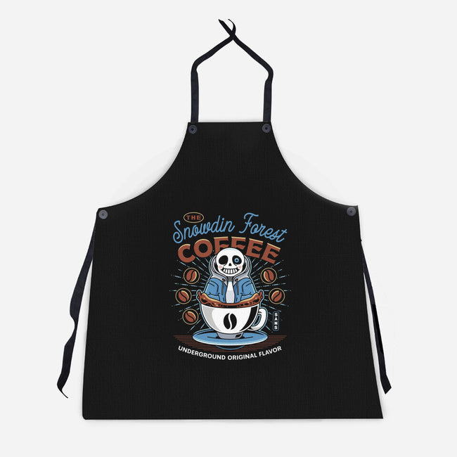 Snowdin Forest Coffee Emblem-Unisex-Kitchen-Apron-LAGELANTEE