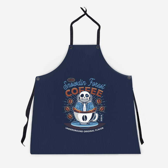 Snowdin Forest Coffee Emblem-Unisex-Kitchen-Apron-LAGELANTEE