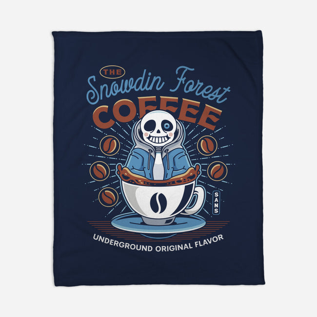 Snowdin Forest Coffee Emblem-None-Fleece-Blanket-LAGELANTEE
