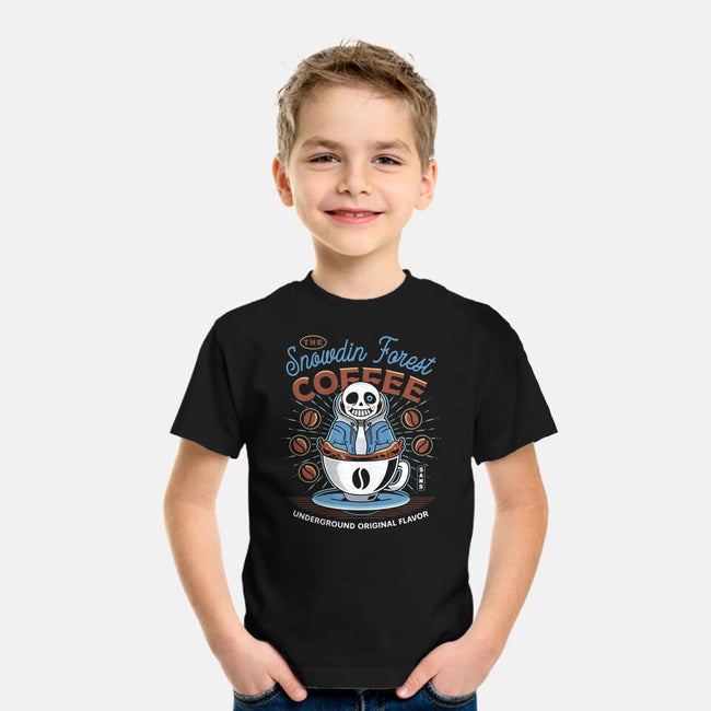 Snowdin Forest Coffee Emblem-Youth-Basic-Tee-LAGELANTEE