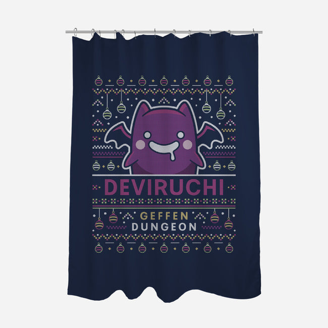 Deviruchi Ugly Sweater-None-Polyester-Shower Curtain-LAGELANTEE