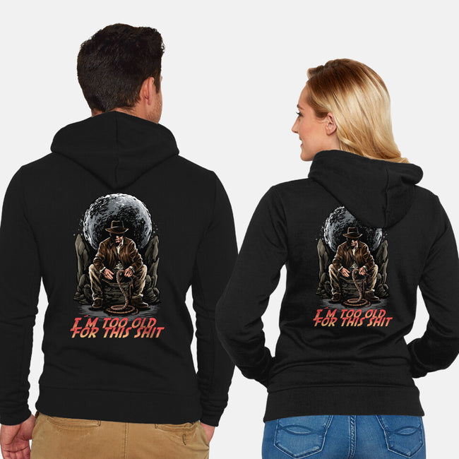 Indy Is Too Old-Unisex-Zip-Up-Sweatshirt-zascanauta