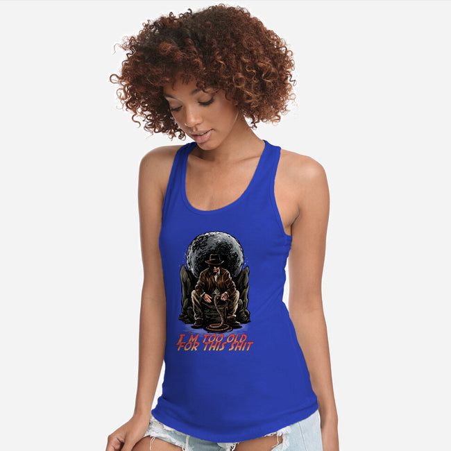 Indy Is Too Old-Womens-Racerback-Tank-zascanauta