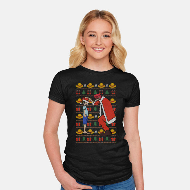 Christmas Hat-Womens-Fitted-Tee-fanfabio