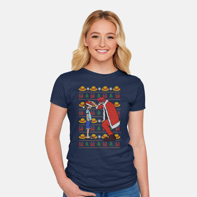 Christmas Hat-Womens-Fitted-Tee-fanfabio
