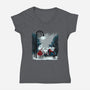 Hollownest Holiday-Womens-V-Neck-Tee-rmatix
