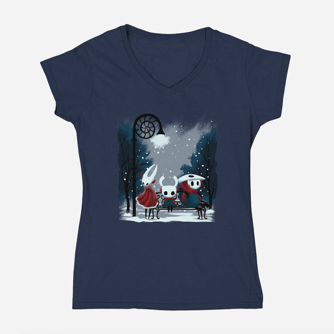 Hollownest Holiday-Womens-V-Neck-Tee-rmatix
