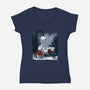 Hollownest Holiday-Womens-V-Neck-Tee-rmatix