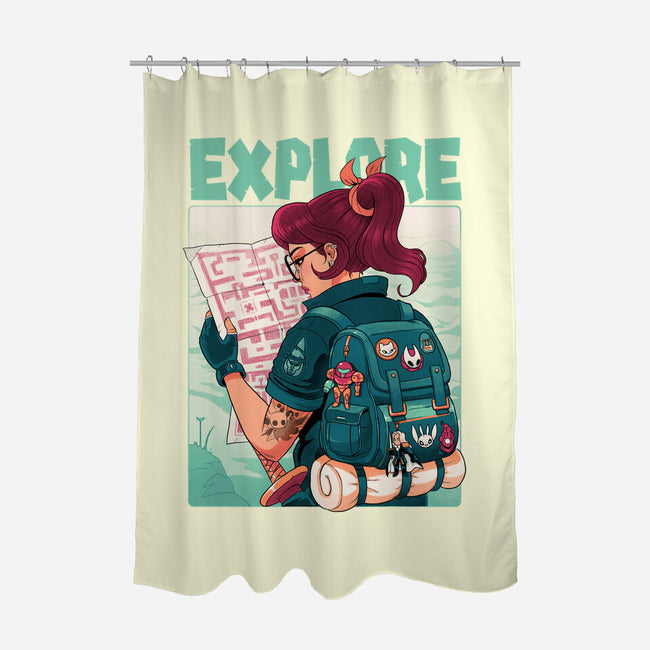 Explore-None-Polyester-Shower Curtain-Bruno Mota