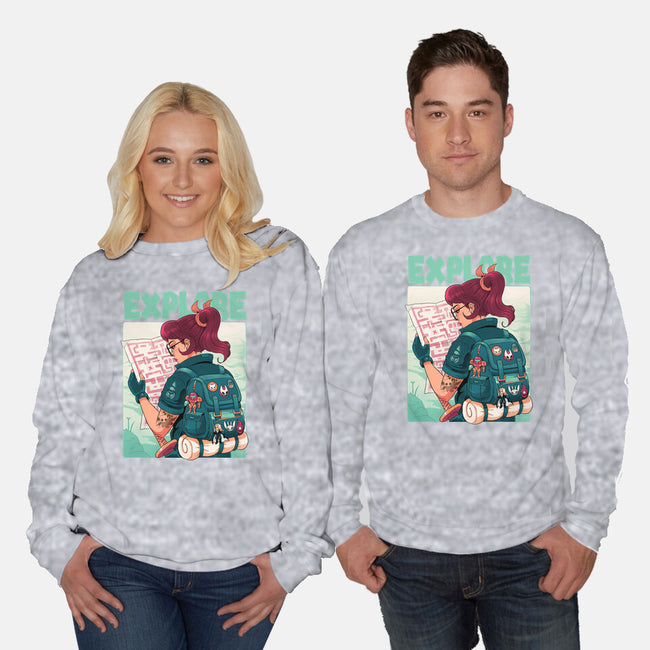 Explore-Unisex-Crew Neck-Sweatshirt-Bruno Mota