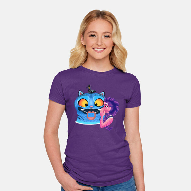 Are You A Good Demon Hunter-Womens-Fitted-Tee-DrawnByBryan