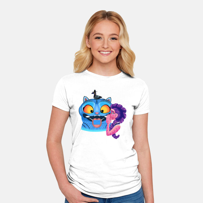Are You A Good Demon Hunter-Womens-Fitted-Tee-DrawnByBryan