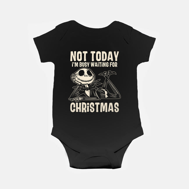 Busy Waiting For Christmas-Baby-Basic-Onesie-turborat14