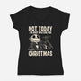 Busy Waiting For Christmas-Womens-V-Neck-Tee-turborat14