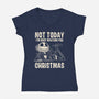 Busy Waiting For Christmas-Womens-V-Neck-Tee-turborat14