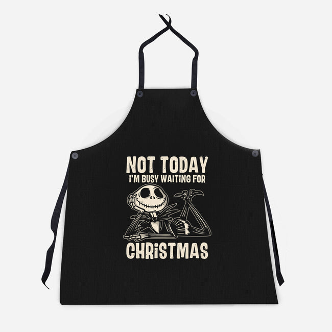 Busy Waiting For Christmas-Unisex-Kitchen-Apron-turborat14