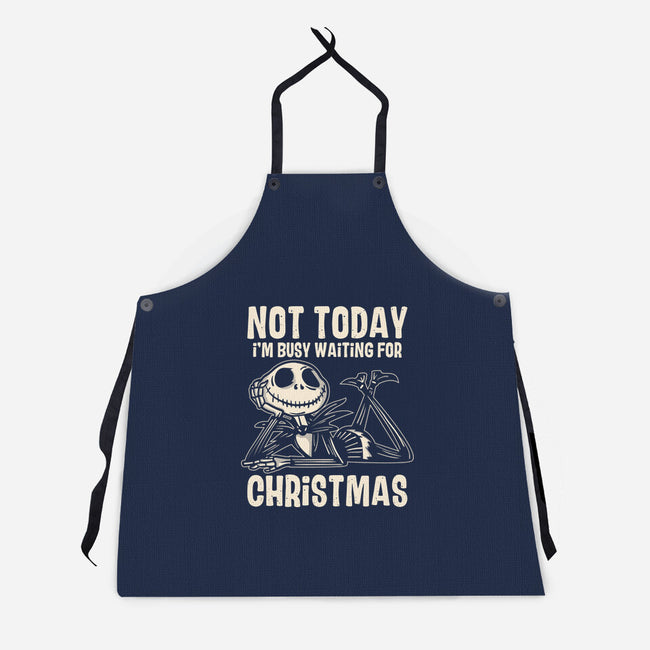 Busy Waiting For Christmas-Unisex-Kitchen-Apron-turborat14