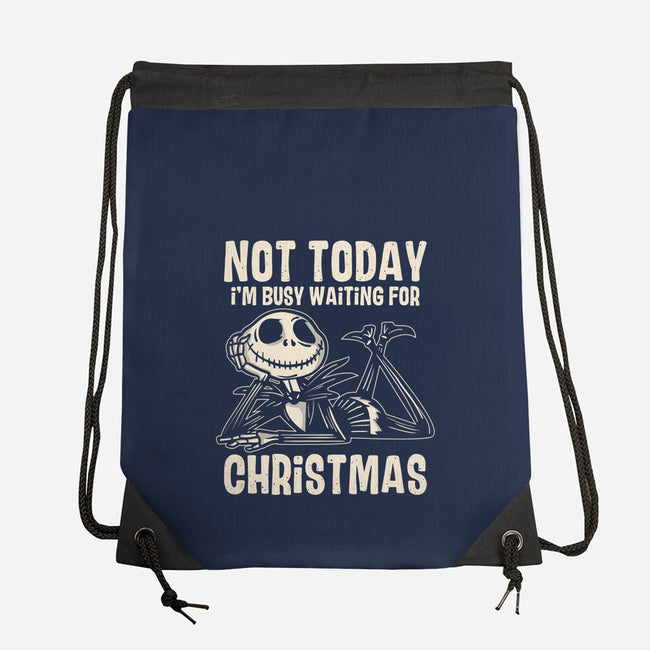 Busy Waiting For Christmas-None-Drawstring-Bag-turborat14