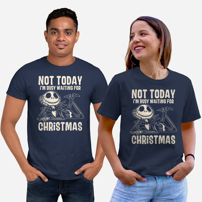 Busy Waiting For Christmas-Unisex-Basic-Tee-turborat14