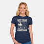 Busy Waiting For Christmas-Womens-Fitted-Tee-turborat14
