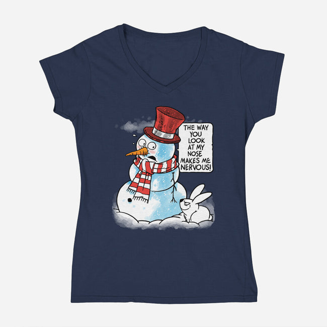 Snow Feeling-Womens-V-Neck-Tee-imisko