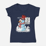 Snow Feeling-Womens-V-Neck-Tee-imisko