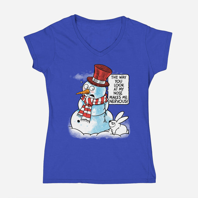 Snow Feeling-Womens-V-Neck-Tee-imisko
