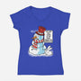 Snow Feeling-Womens-V-Neck-Tee-imisko