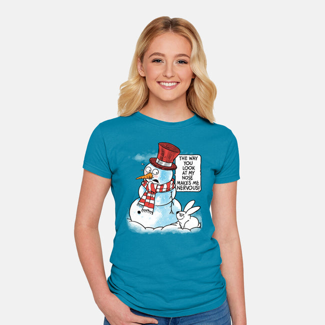 Snow Feeling-Womens-Fitted-Tee-imisko