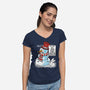 Snow Feeling-Womens-V-Neck-Tee-imisko