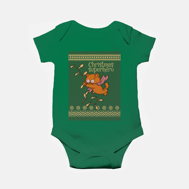 Christmas Superhero-Baby-Basic-Onesie-imisko