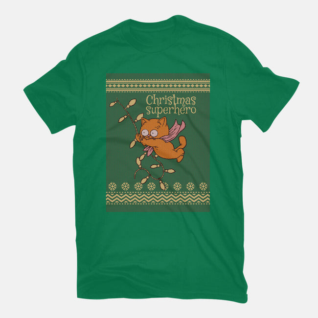Christmas Superhero-Womens-Fitted-Tee-imisko