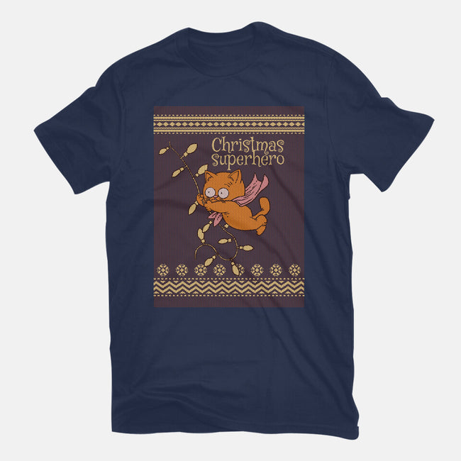 Christmas Superhero-Womens-Fitted-Tee-imisko