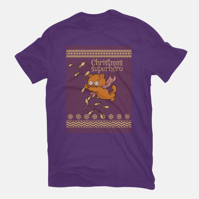 Christmas Superhero-Womens-Fitted-Tee-imisko