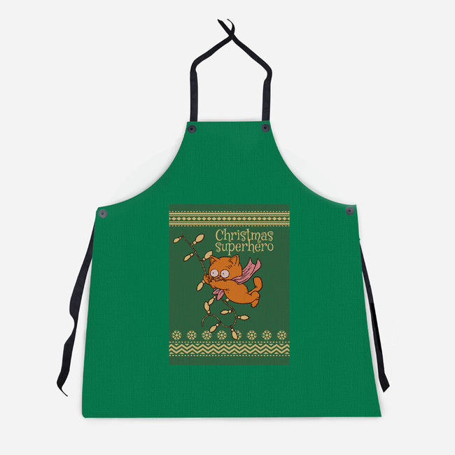 Christmas Superhero-Unisex-Kitchen-Apron-imisko