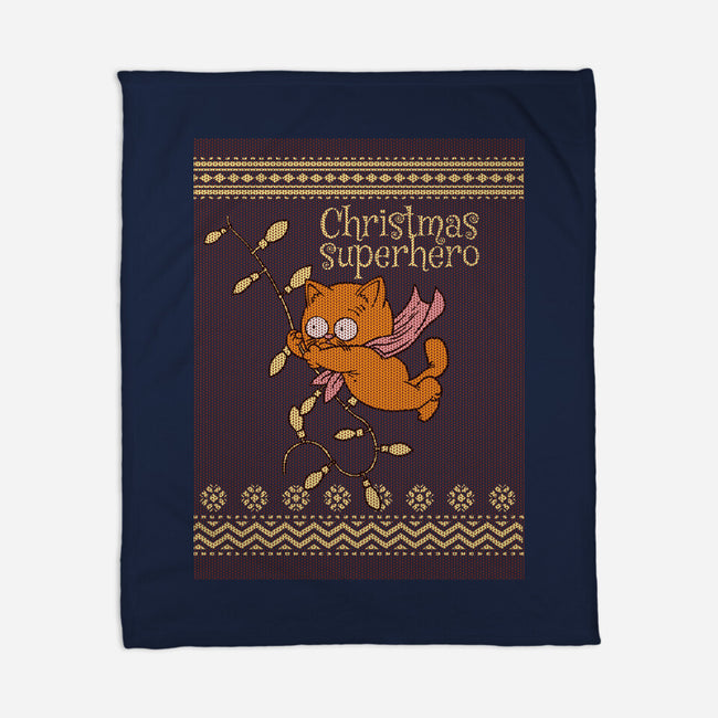 Christmas Superhero-None-Fleece-Blanket-imisko