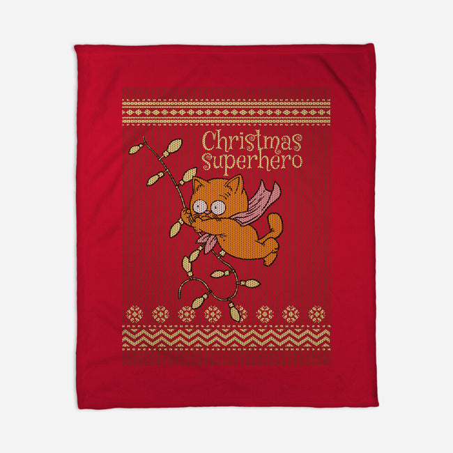 Christmas Superhero-None-Fleece-Blanket-imisko
