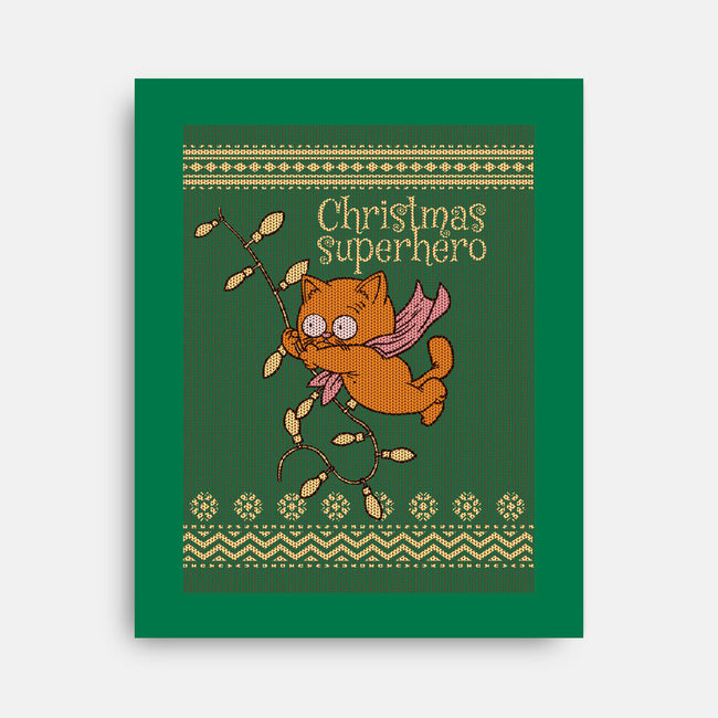 Christmas Superhero-None-Stretched-Canvas-imisko