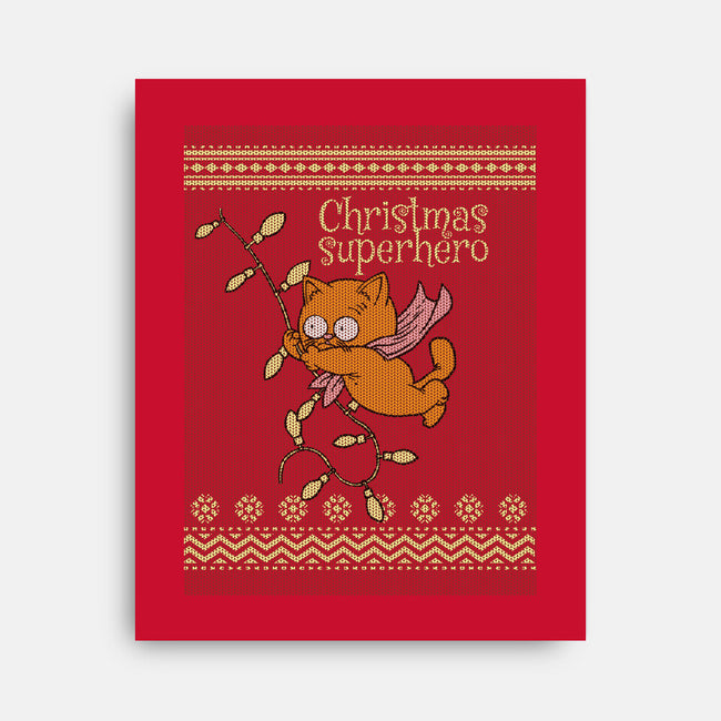 Christmas Superhero-None-Stretched-Canvas-imisko